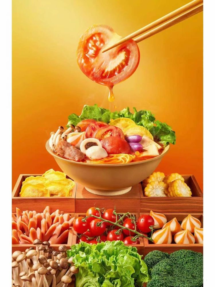 MALA NOODLE signature MaLaTang bowl with fresh ingredients